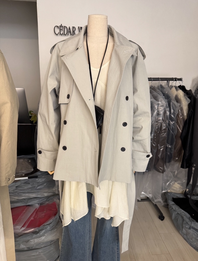 CEDARWOOD東大門代購女裝新品熱賣推薦26春夏人氣夾克含腰帶CEDAR WOOD夾克