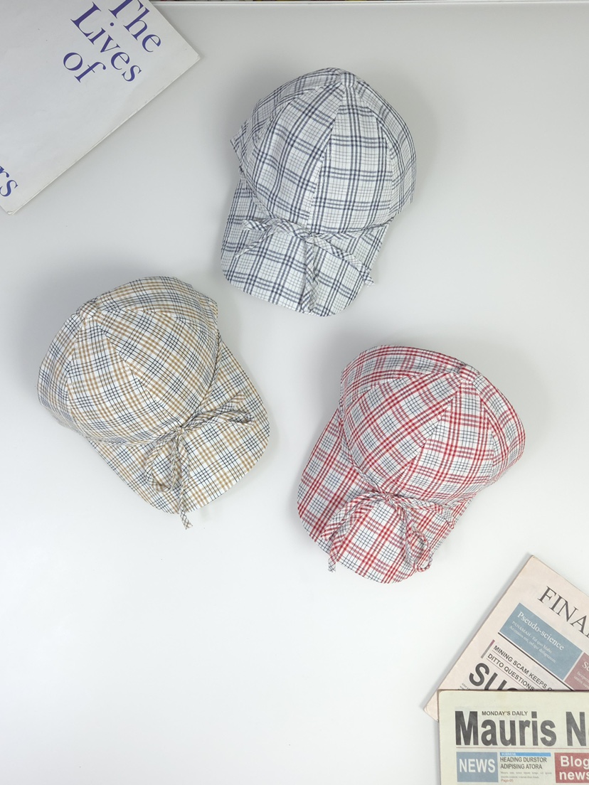 THE HAT-P東大門代購女裝新款休閑真品26春夏人氣帽子格子THE HAT帽子