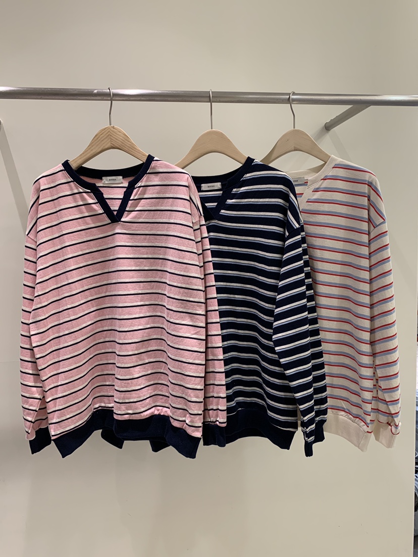 ZITTEN東大門代購女裝新品休閑時尚熱賣人氣26春夏長袖T恤V領ZITTEN長袖T恤