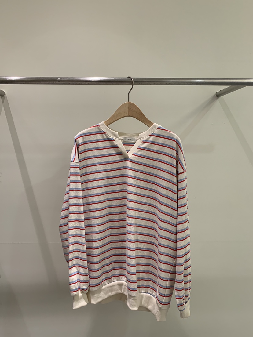 ZITTEN東大門代購女裝新品休閑時尚熱賣人氣26春夏長袖T恤V領ZITTEN長袖T恤圖色1