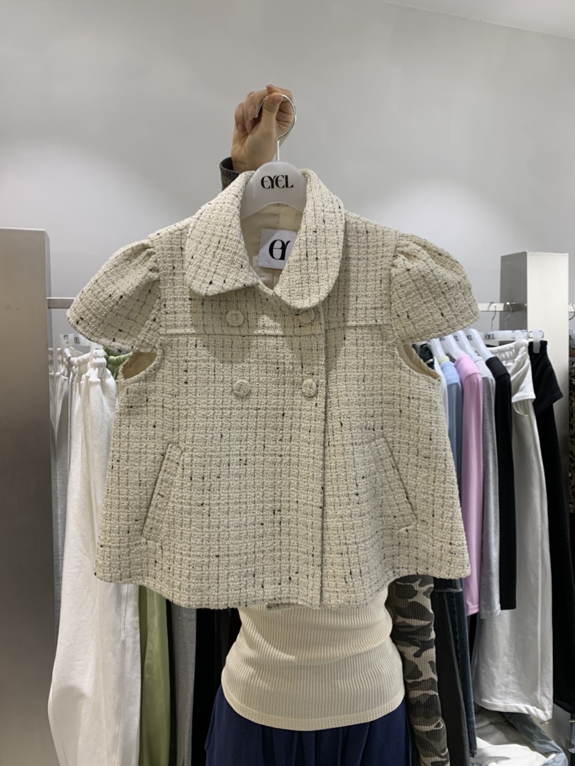 EYEL東大門直郵女士新品真品職業時尚熱賣人氣夾克粗花呢EYEL夾克圖色2