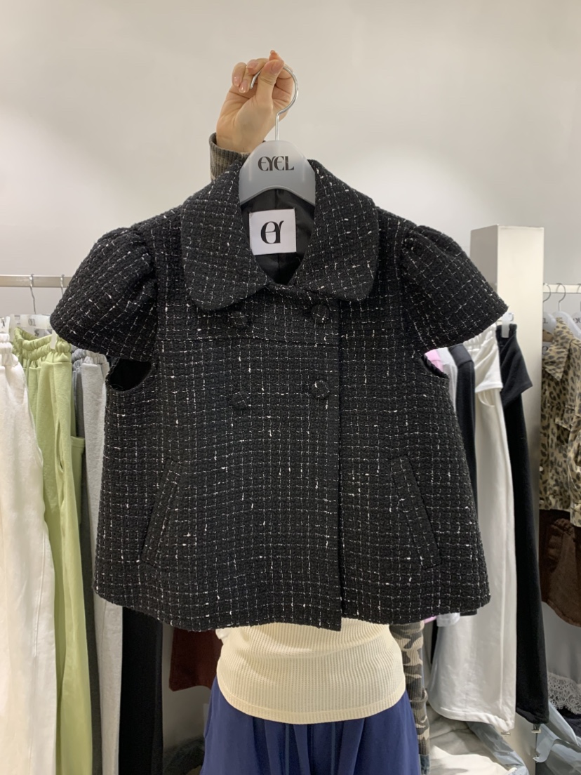 EYEL東大門直郵女士新品真品職業時尚熱賣人氣夾克粗花呢EYEL夾克圖色3