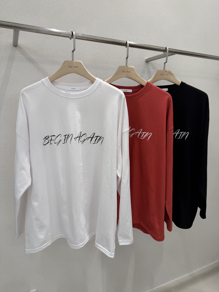 NOB東大門直郵女士新款職業26春夏真品人氣時尚休閑長袖T恤NOB長袖T恤