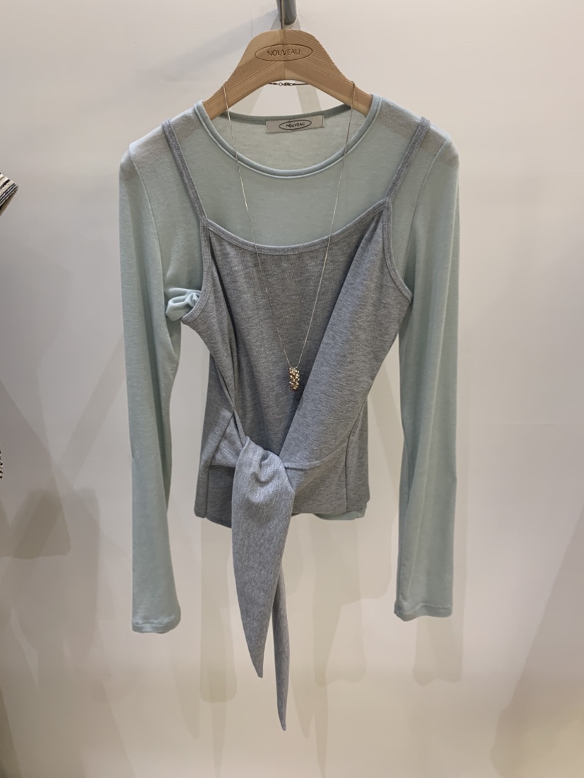 NOUVEAU韓國代購女裝新款26春夏真品職業吊帶背心不含內搭NOUVEAU吊帶/背心圖色2