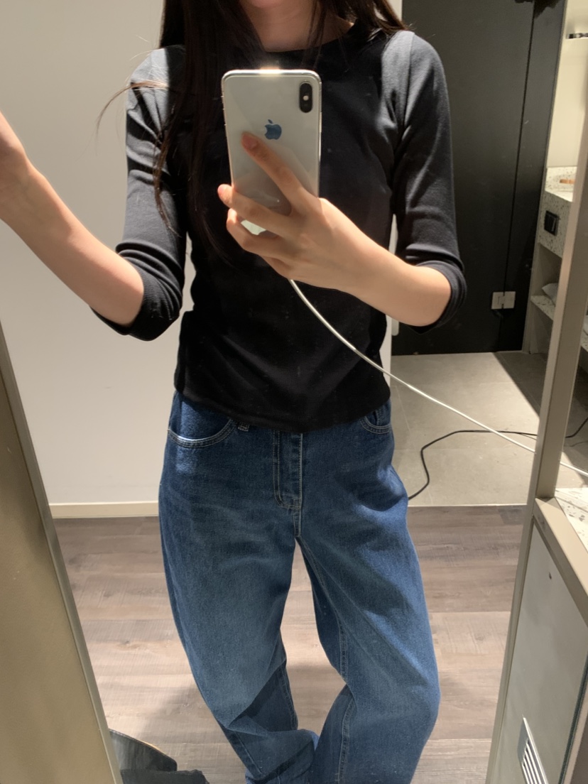 NOUVEAU東大門直郵女士新款時尚人氣真品休閑T恤船領羅紋NOUVEAUT恤