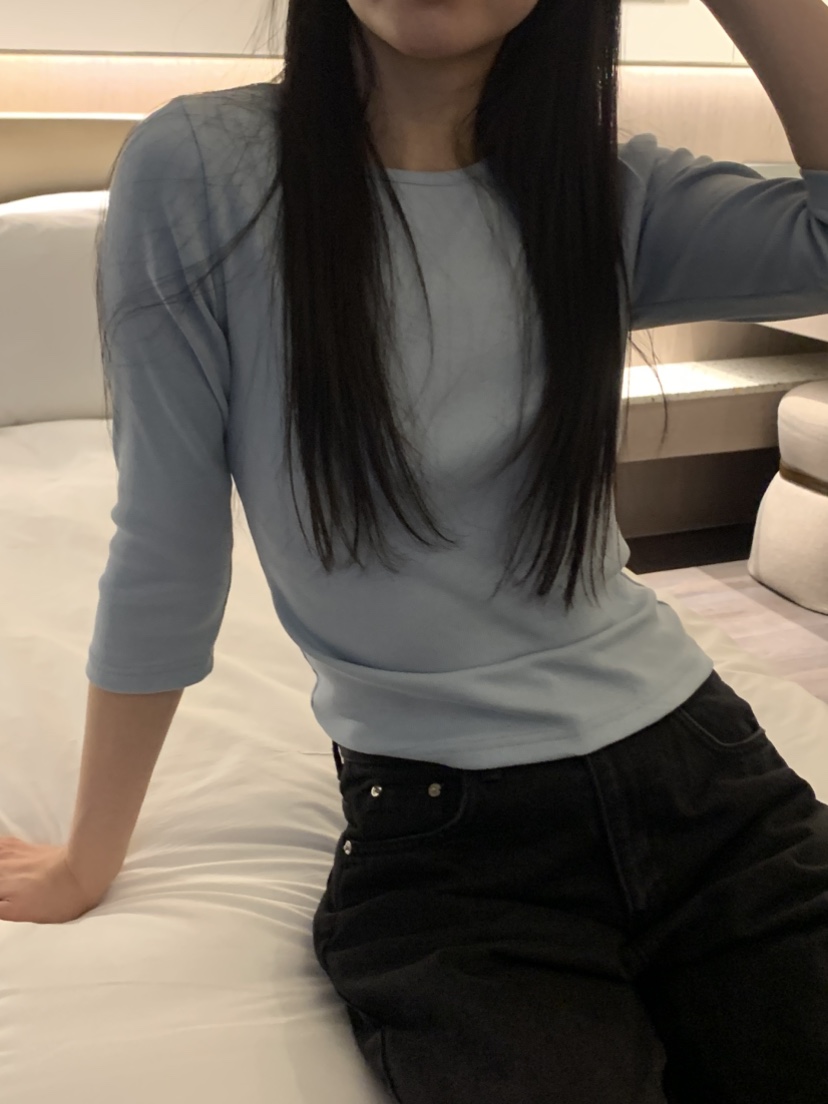 NOUVEAU東大門直郵女士新款時尚人氣真品休閑T恤船領羅紋NOUVEAUT恤