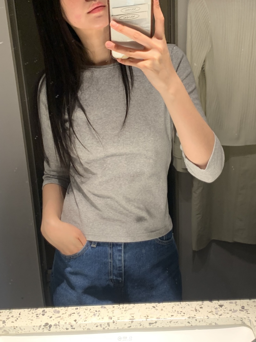 NOUVEAU東大門直郵女士新款時尚人氣真品休閑T恤船領羅紋NOUVEAUT恤