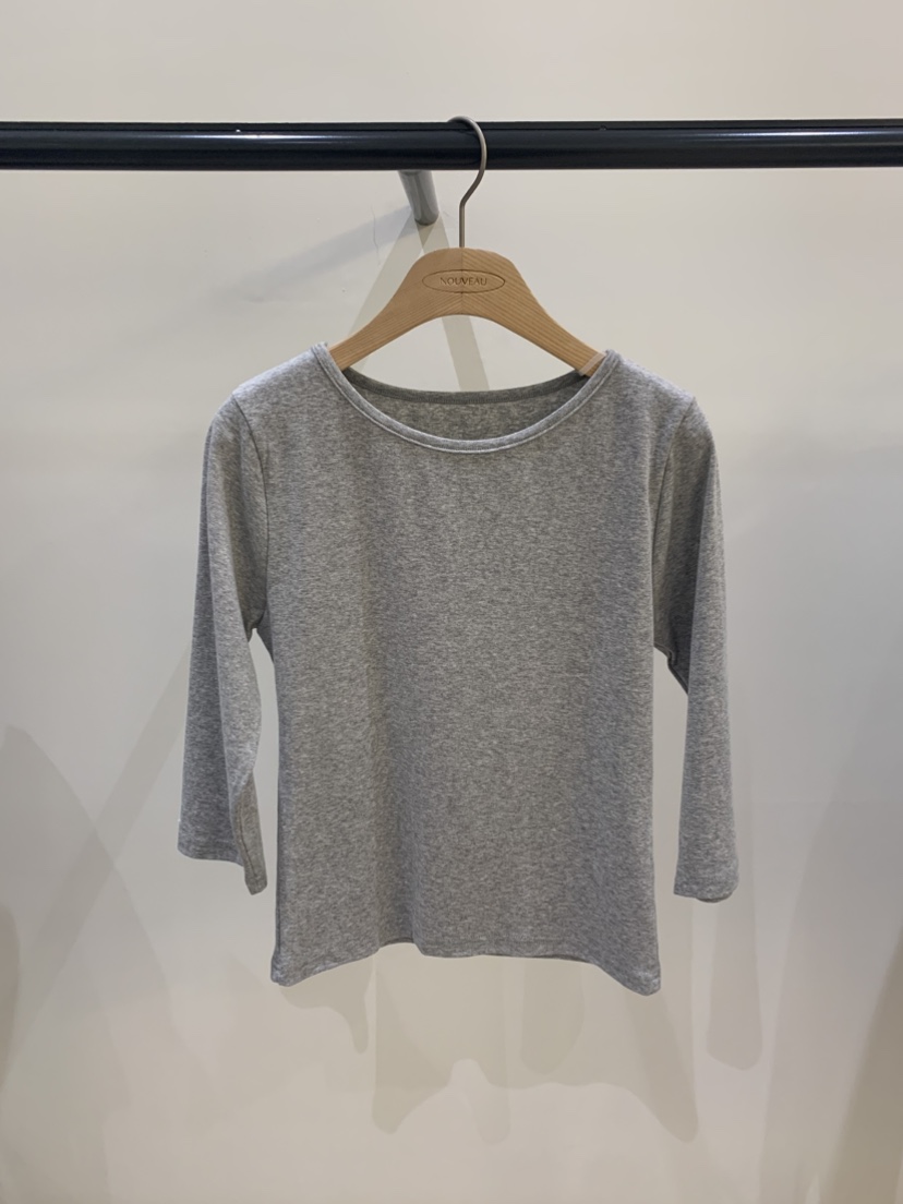 NOUVEAU東大門直郵女士新款時尚人氣真品休閑T恤船領羅紋NOUVEAUT恤圖色3
