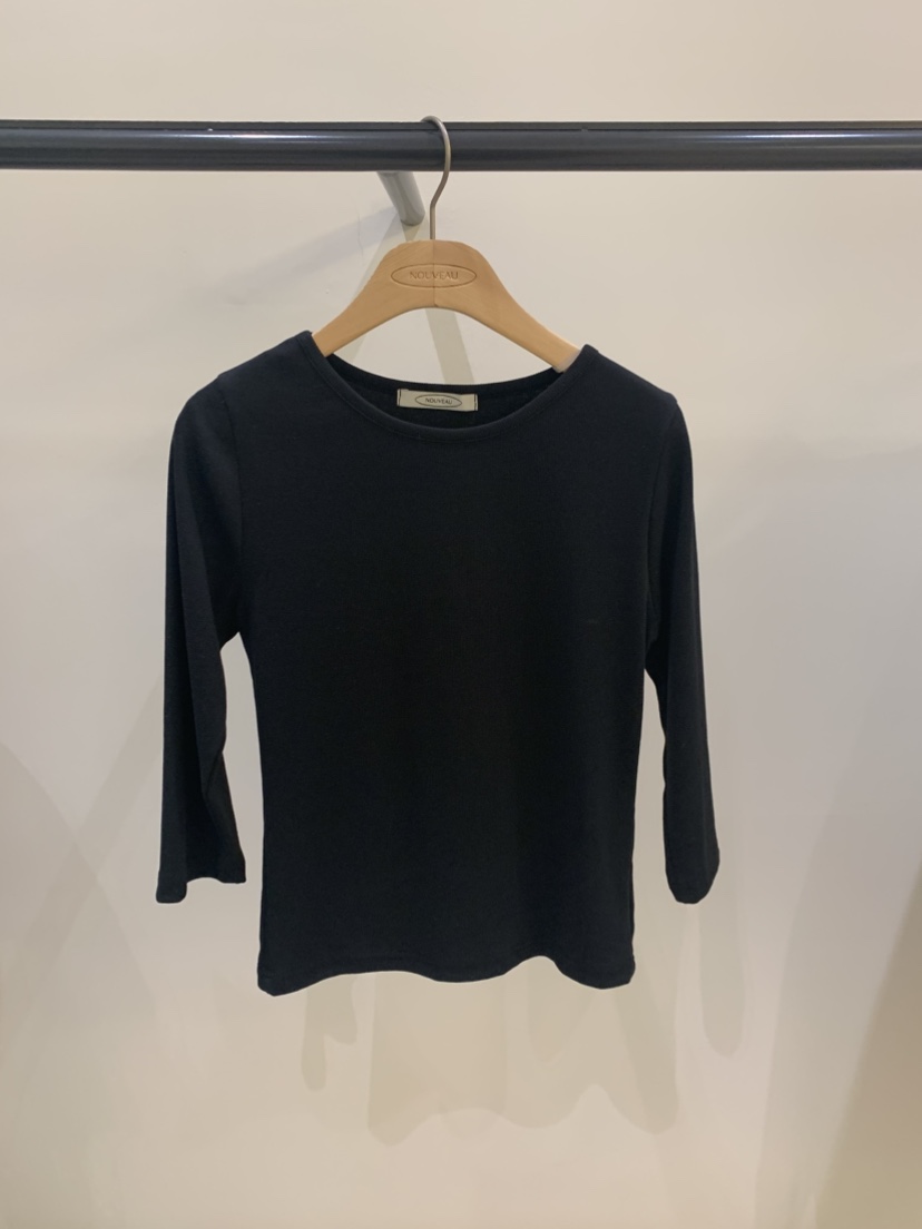 NOUVEAU東大門直郵女士新款時尚人氣真品休閑T恤船領羅紋NOUVEAUT恤圖色4