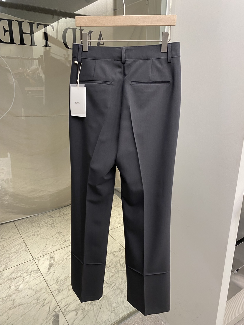 AND THE韓國直郵女裝新款推薦熱賣26春夏休閑休閑褲褶裥AND THE休閑褲