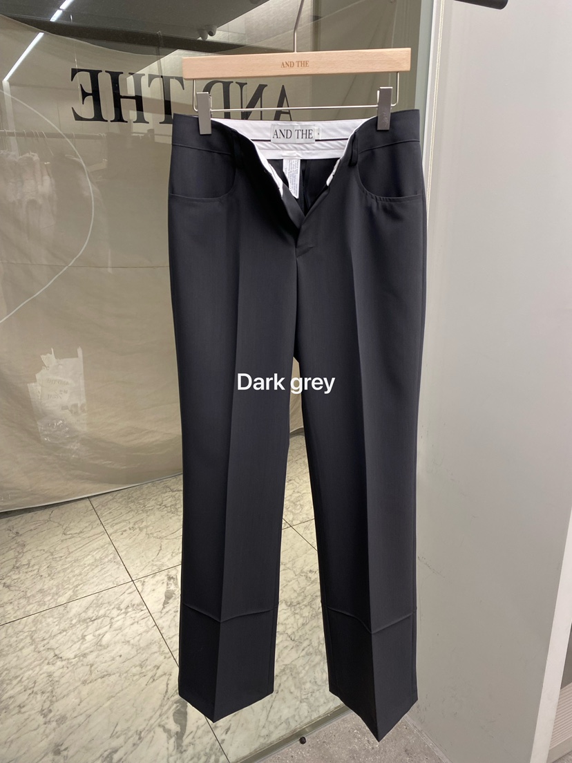 AND THE韓國直郵女裝新款推薦熱賣26春夏休閑休閑褲褶裥AND THE休閑褲圖色1