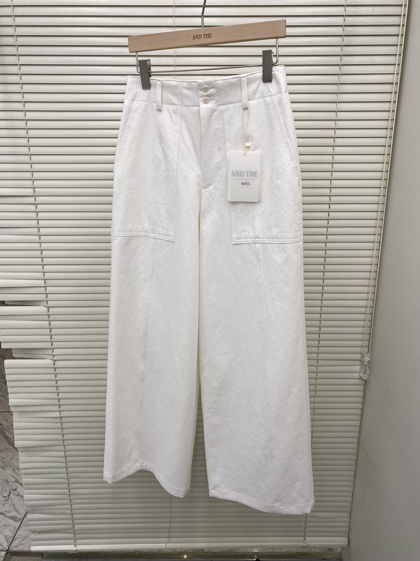 AND THE韓國代購女裝新款26春夏休閑推薦真品人氣休閑褲AND THE休閑褲圖色1