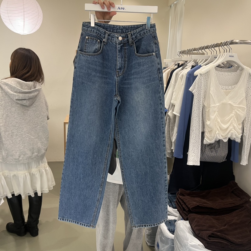 ARE東大門代購女裝新品熱賣真品職業時尚休閑人氣26春夏牛仔褲ARE YOU/ARE牛仔褲圖色1