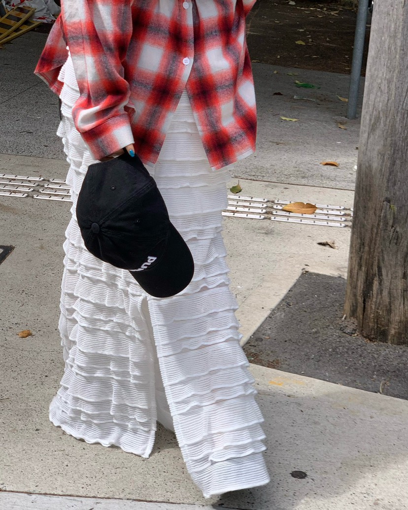 REVE CITE-L東大門實拍女士新款時尚真品26春夏長裙荷葉邊REVE CITE-L長裙