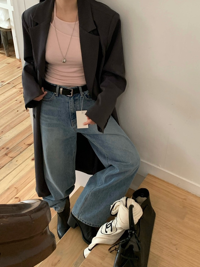 REVE CITE-L東大門直郵女裝新款真品休閑26春夏職業牛仔褲REVE CITE-L牛仔褲