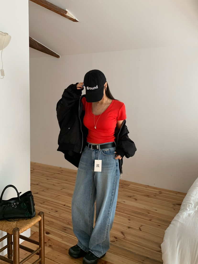 REVE CITE-L東大門直郵女裝新款真品休閑26春夏職業牛仔褲REVE CITE-L牛仔褲