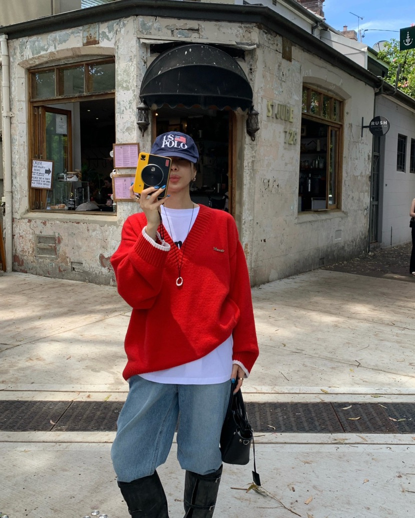 REVE CITE-L韓國直郵女裝新品26春夏真品職業針織衫V領REVE CITE-L針織衫