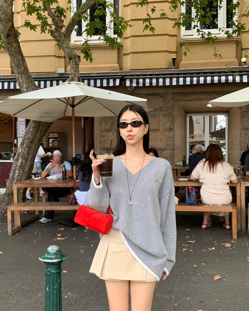 REVE CITE-L韓國直郵女裝新品26春夏真品職業針織衫V領REVE CITE-L針織衫圖色2