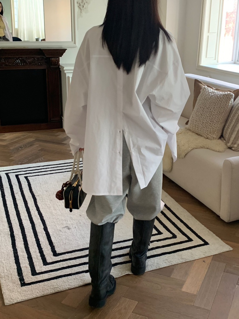 REVE CITE-L東大門直郵女裝新款真品職業襯衫蕾絲衫口袋REVE CITE-L襯衫/蕾絲衫