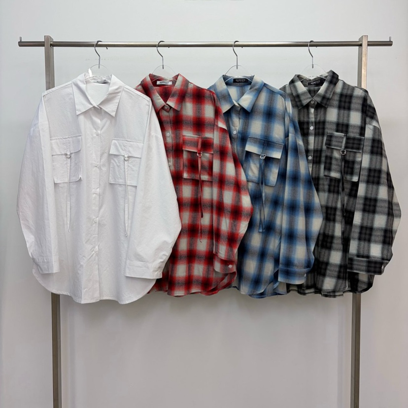 REVE CITE-L東大門直郵女裝新款真品職業襯衫蕾絲衫口袋REVE CITE-L襯衫/蕾絲衫