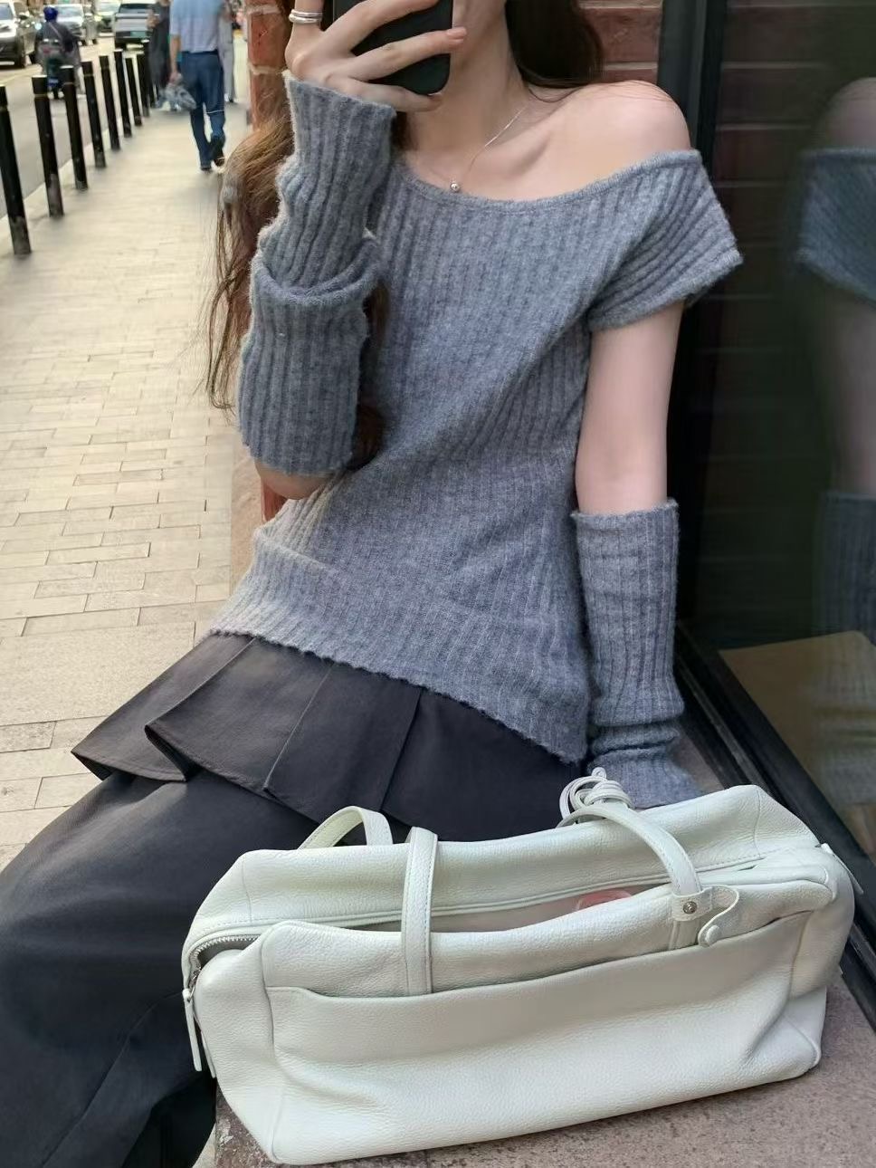 BLUSHER東大門代購女裝新款真品熱賣推薦時尚針織衫兩件套BLUSHER針織衫