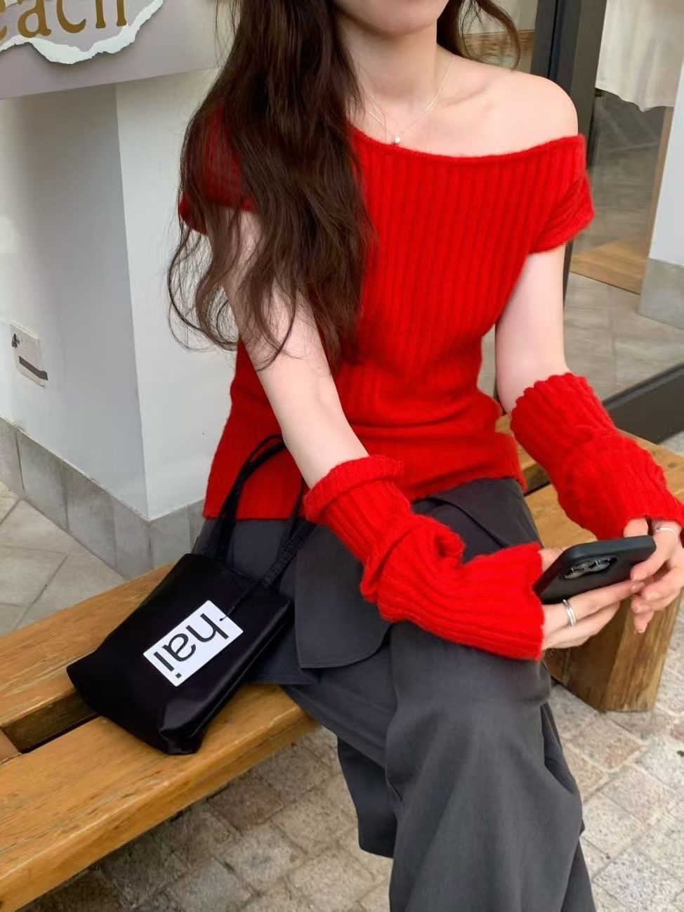 BLUSHER東大門代購女裝新款真品熱賣推薦時尚針織衫兩件套BLUSHER針織衫圖色2