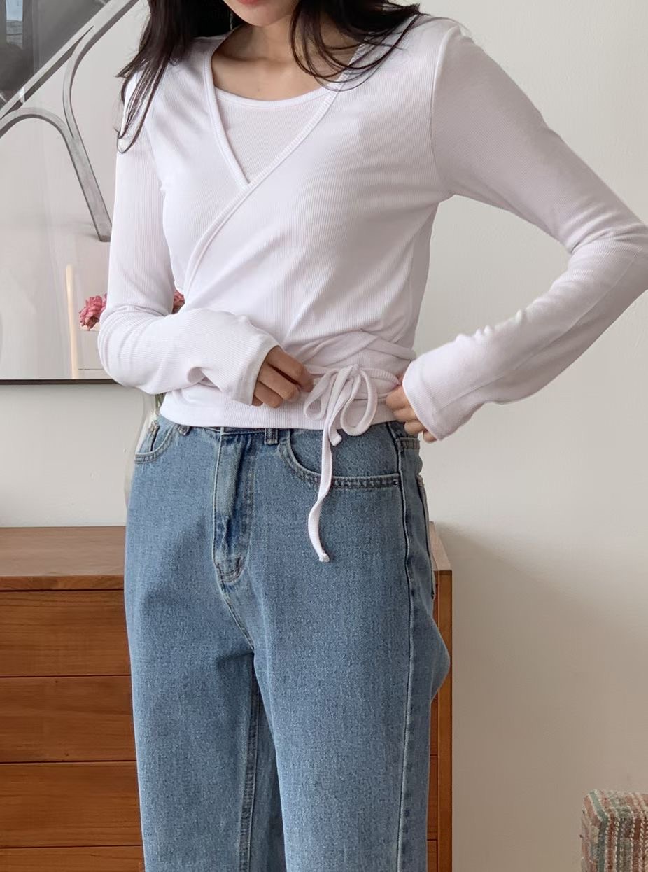 BLUSHER東大門實拍女士新款26春夏時尚職業真品推薦長袖T恤BLUSHER長袖T恤