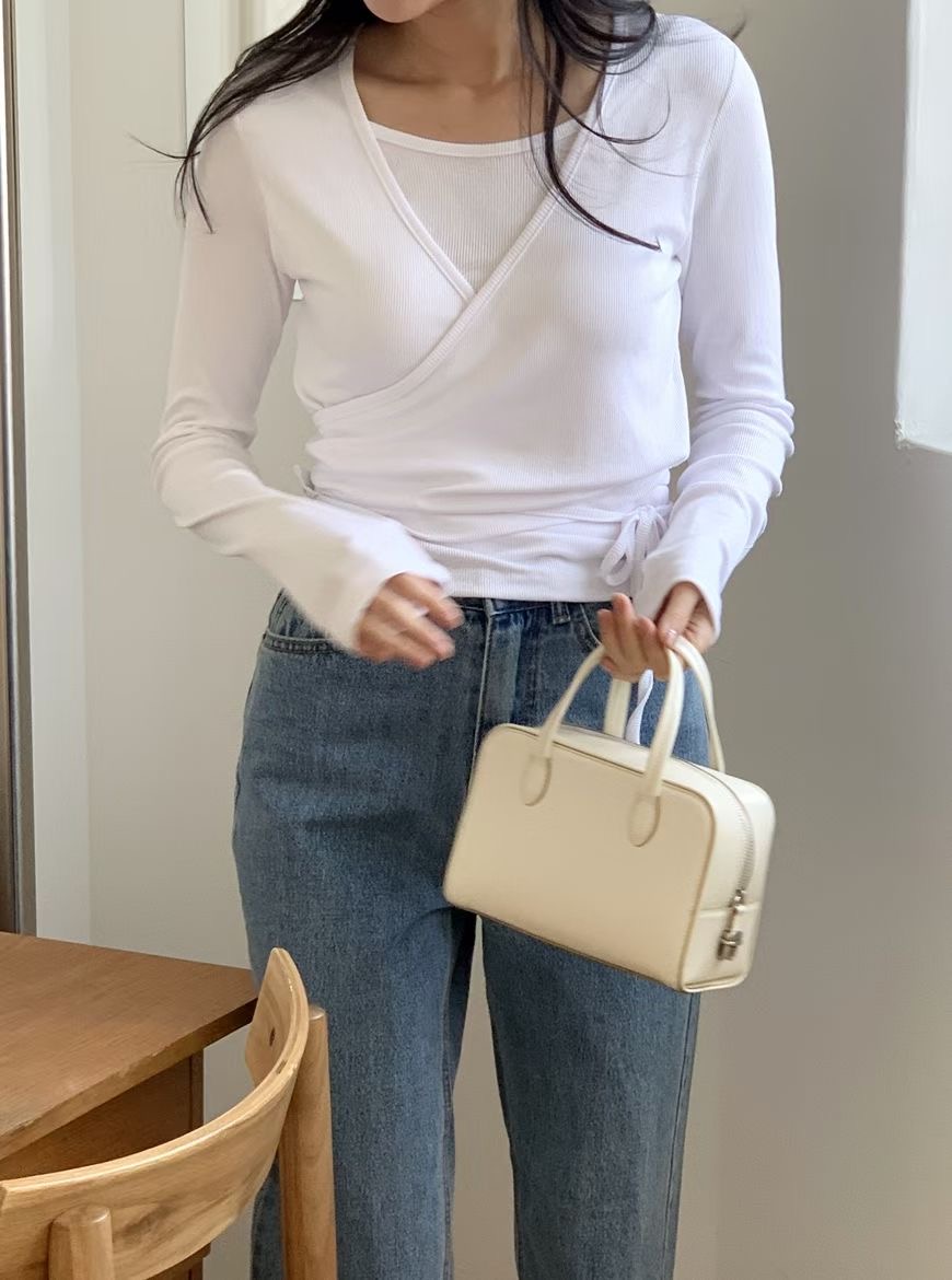 BLUSHER東大門實拍女士新款26春夏時尚職業真品推薦長袖T恤BLUSHER長袖T恤圖色1