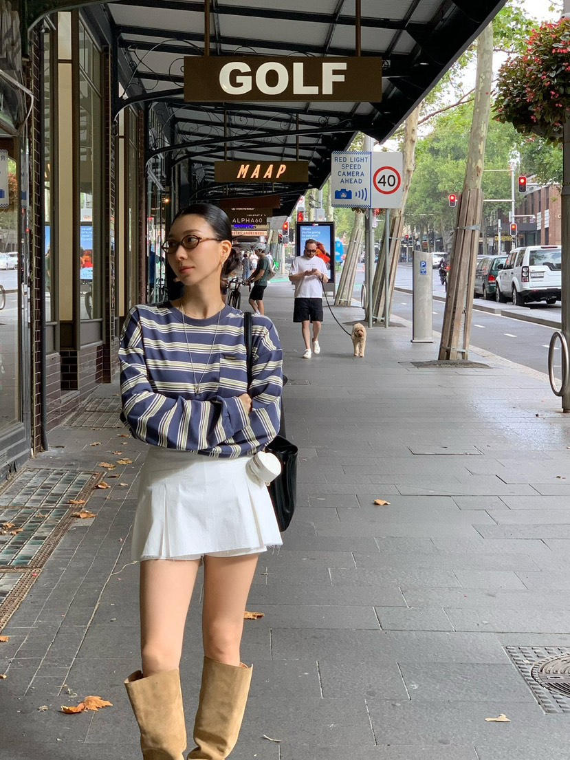 REVE CITE-L韓國代購女裝新款推薦長袖T恤不含配飾口袋REVE CITE-L長袖T恤