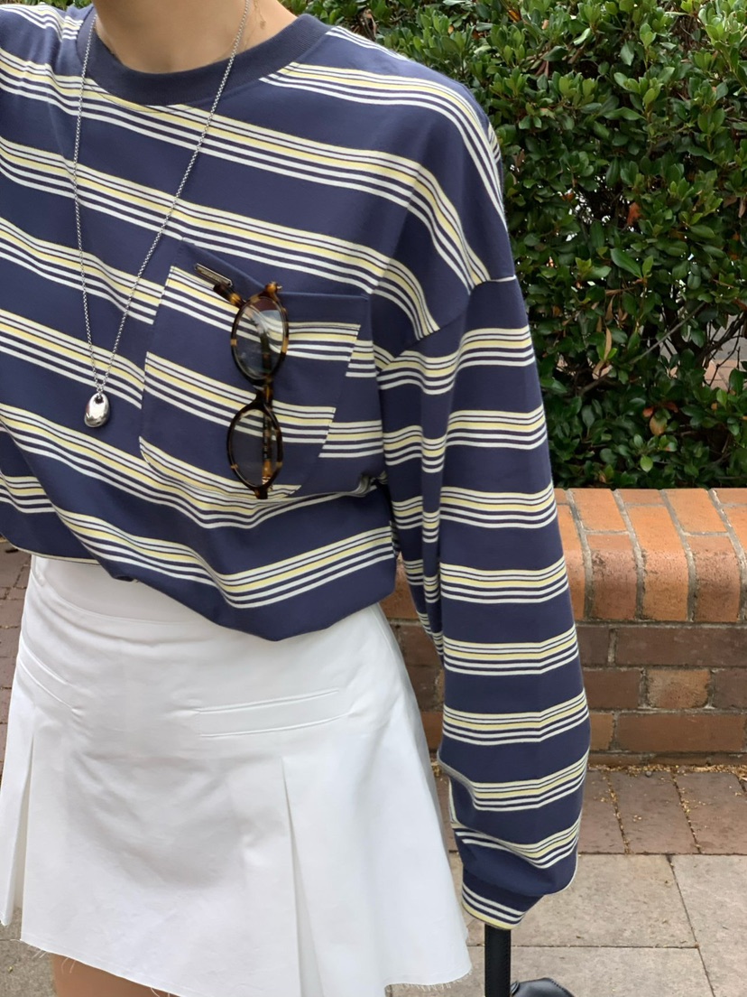 REVE CITE-L韓國代購女裝新款推薦長袖T恤不含配飾口袋REVE CITE-L長袖T恤