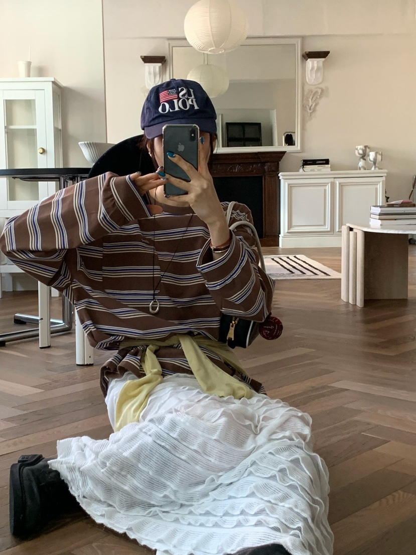 REVE CITE-L韓國代購女裝新款推薦長袖T恤不含配飾口袋REVE CITE-L長袖T恤