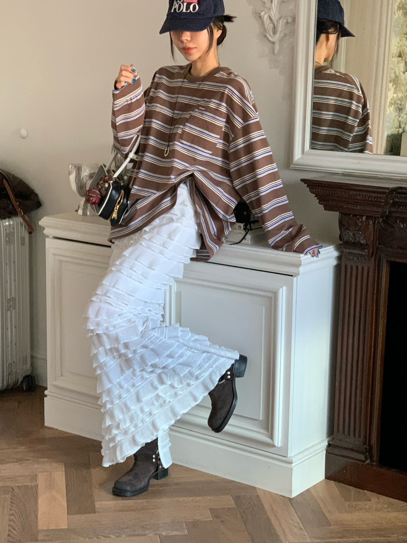 REVE CITE-L韓國代購女裝新款推薦長袖T恤不含配飾口袋REVE CITE-L長袖T恤