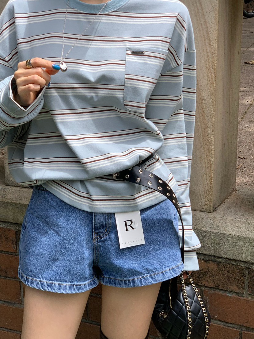 REVE CITE-L韓國代購女裝新款推薦長袖T恤不含配飾口袋REVE CITE-L長袖T恤圖色1