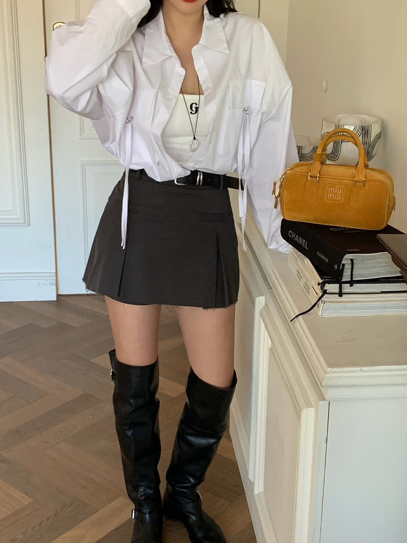 REVE CITE-L韓國代購女裝新款熱賣裙褲不含腰帶百褶褶裙REVE CITE-L裙褲圖色2