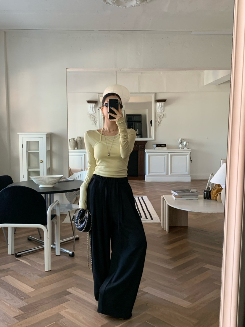 REVE CITE-L東大門代購女士新品真品時尚休閑長袖T恤雙層REVE CITE-L長袖T恤