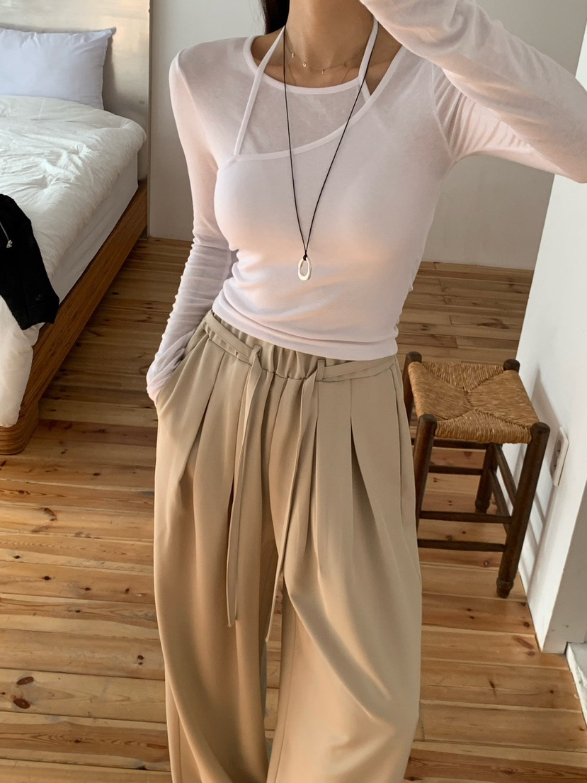 REVE CITE-L東大門代購女士新品真品時尚休閑長袖T恤雙層REVE CITE-L長袖T恤圖色2