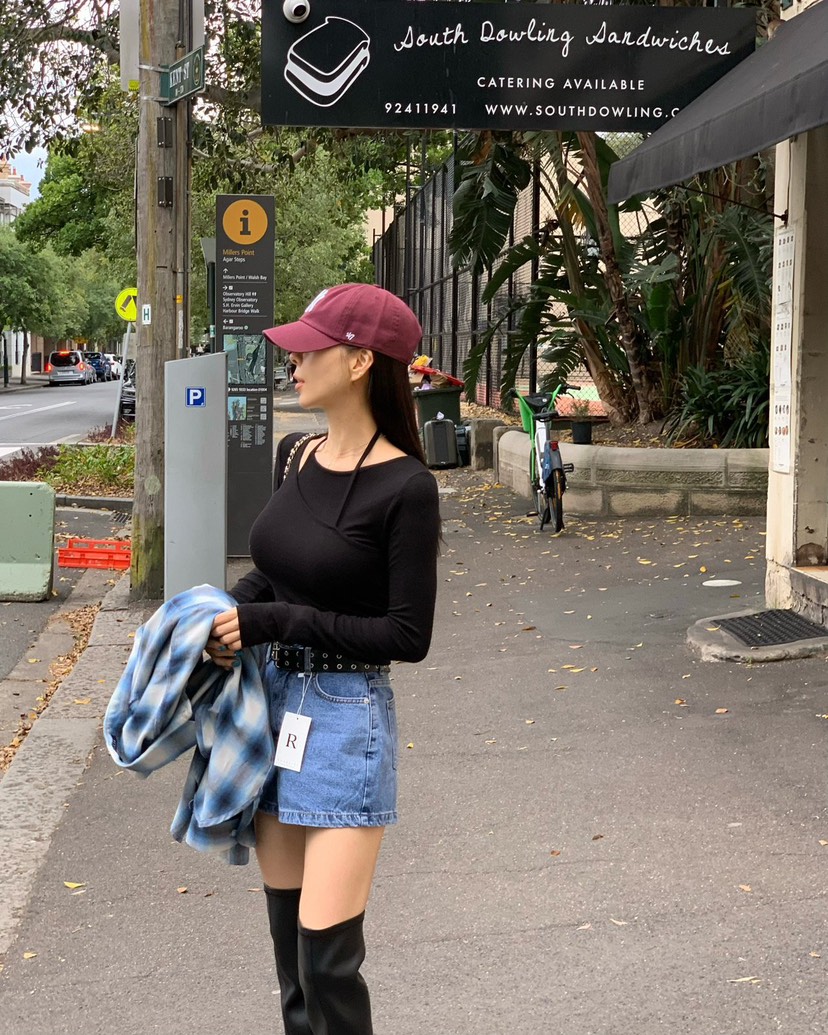 REVE CITE-L東大門代購女士新品真品時尚休閑長袖T恤雙層REVE CITE-L長袖T恤圖色5