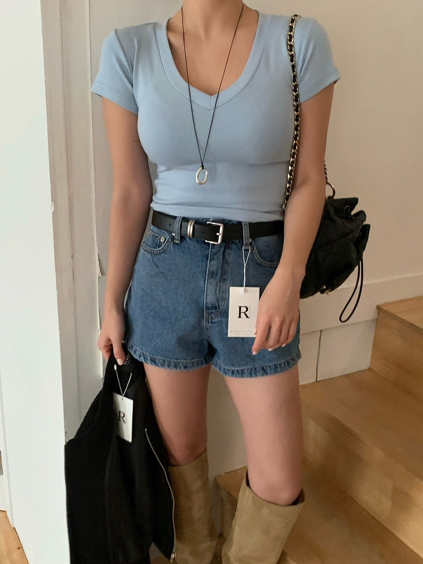 REVE CITE-L韓國直郵女士新款26春夏真品熱賣推薦休閑T恤REVE CITE-LT恤圖色1