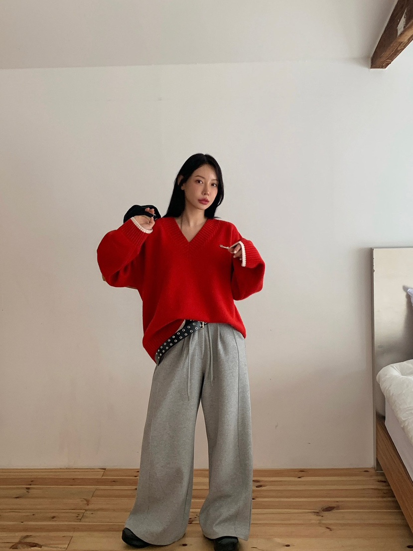 REVE CITE-L韓國直郵女士新款熱賣休閑26春夏休閑褲雙排扣REVE CITE-L休閑褲