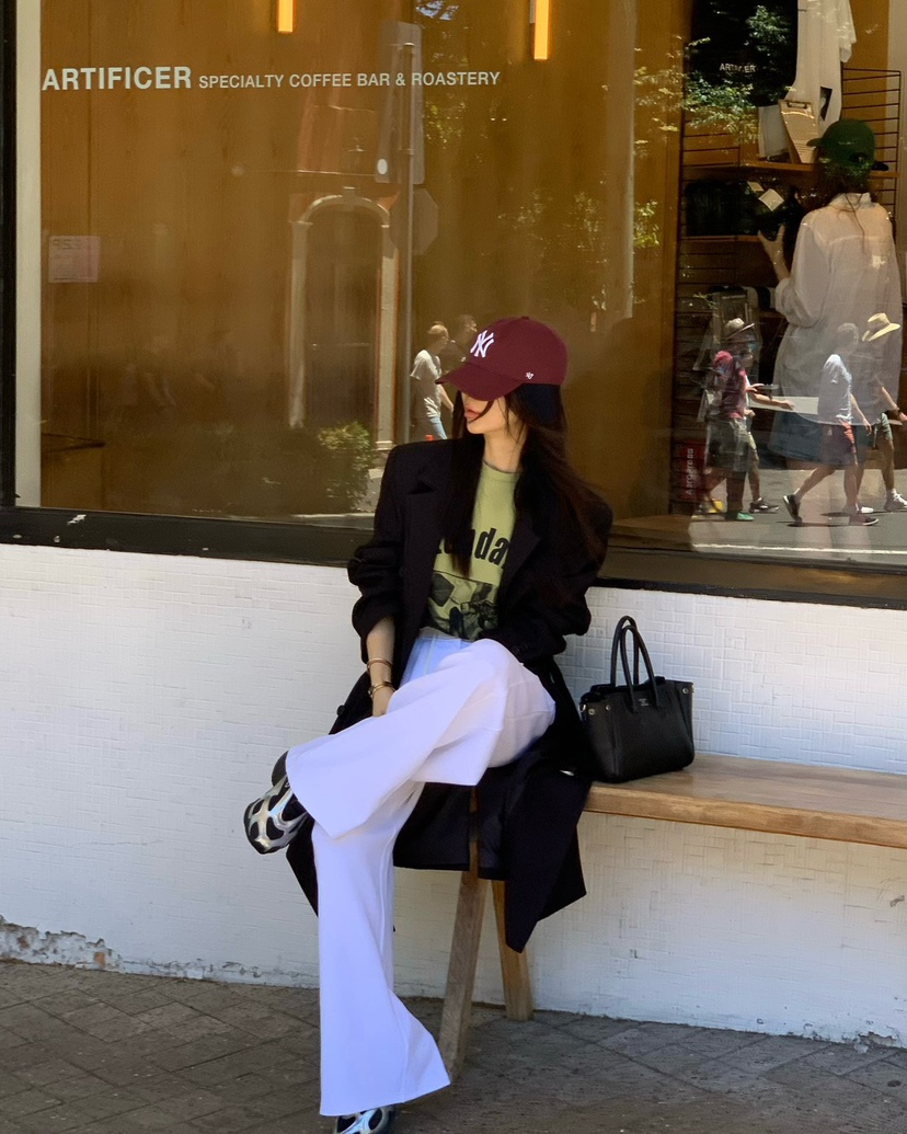 REVE CITE-L韓國直郵女士新款熱賣休閑26春夏休閑褲雙排扣REVE CITE-L休閑褲