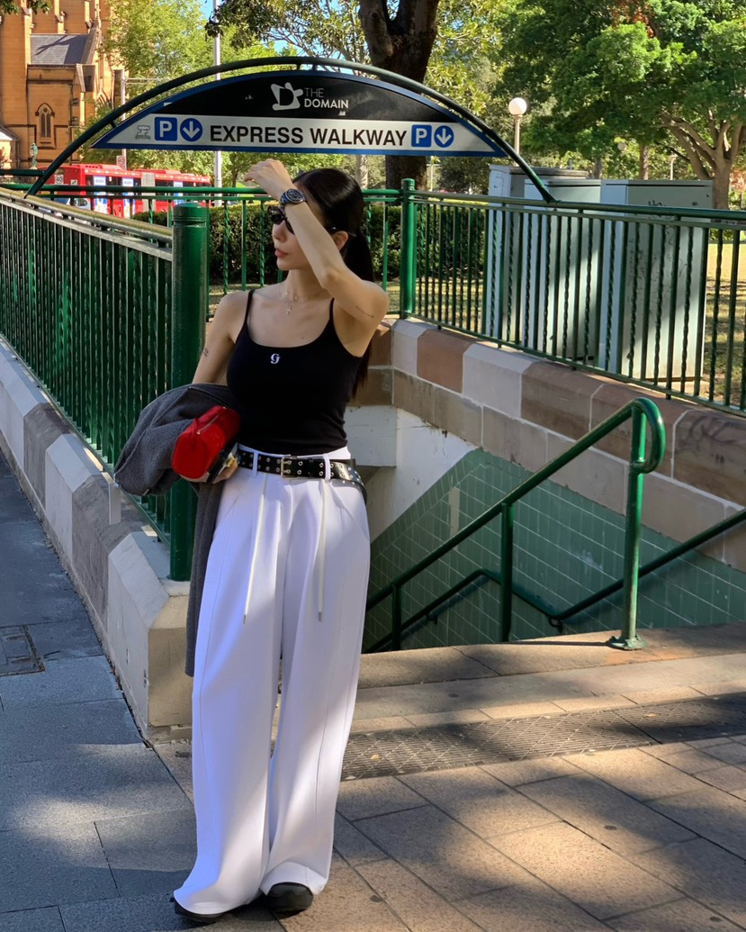 REVE CITE-L韓國直郵女士新款熱賣休閑26春夏休閑褲雙排扣REVE CITE-L休閑褲