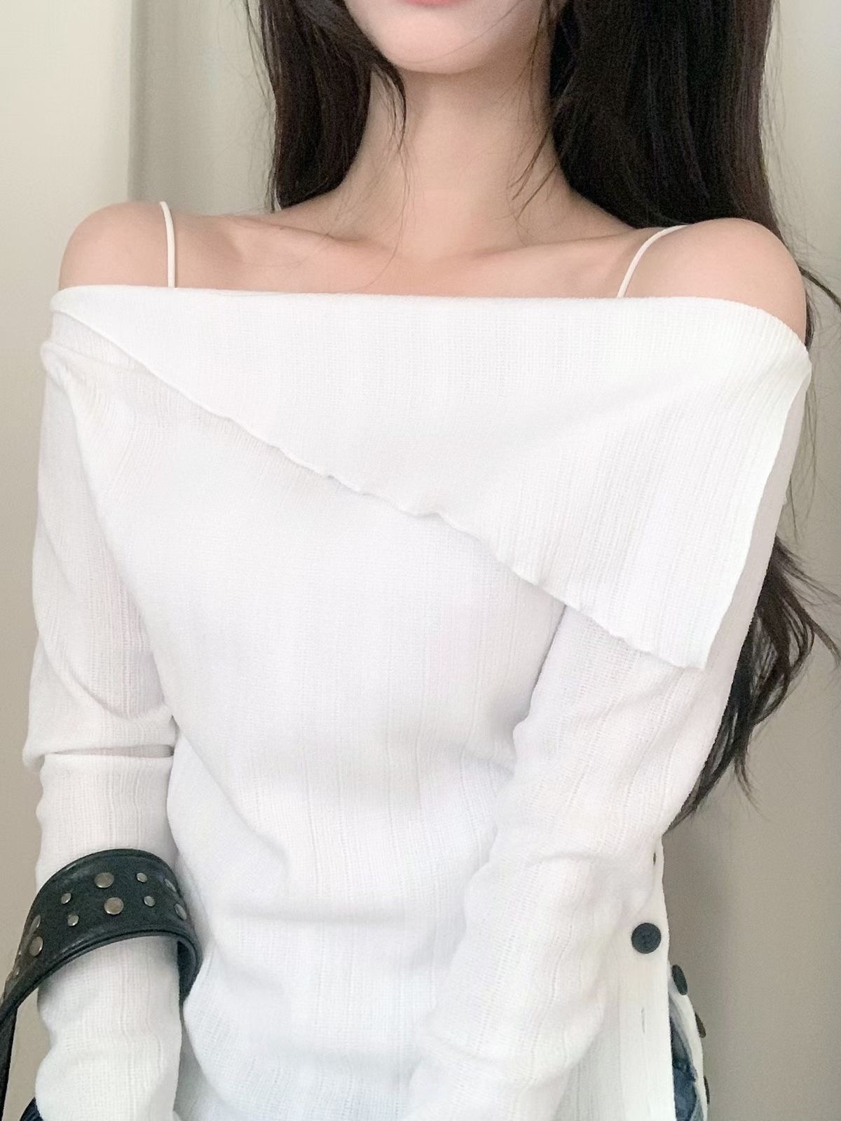 BLUSHER東大門實拍女裝新品人氣時尚休閑推薦職業長袖T恤BLUSHER長袖T恤