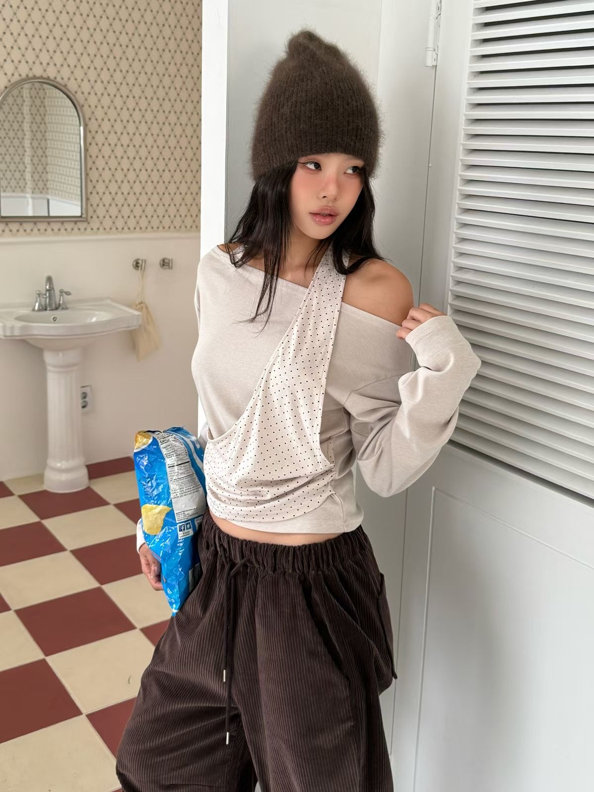 BLUSHER東大門代購女裝新款真品休閑職業熱賣時尚長袖T恤BLUSHER長袖T恤