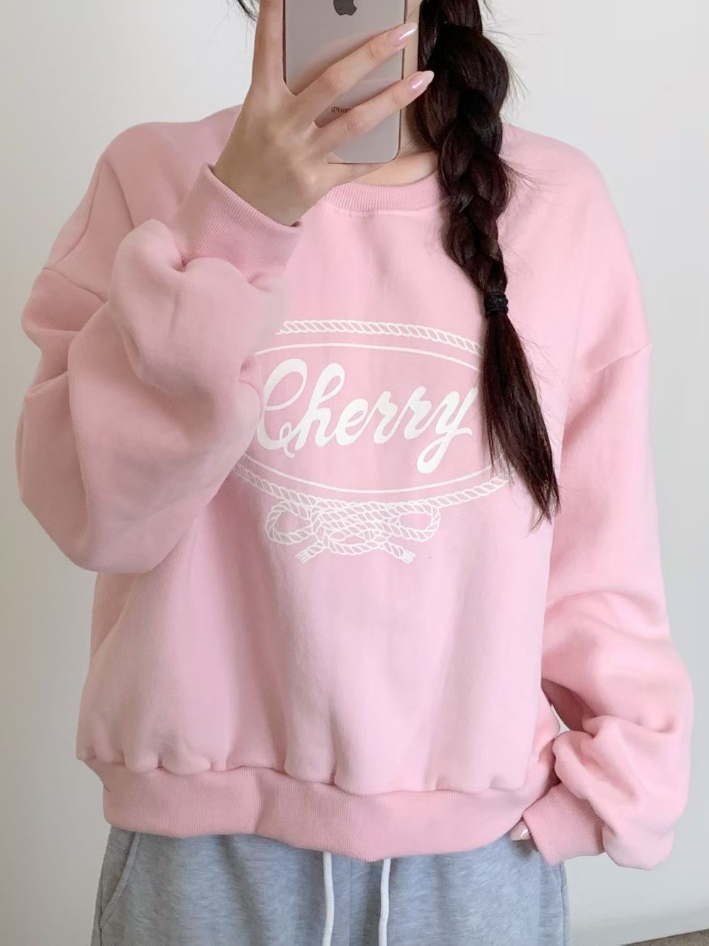 BLUSHER東大門實拍女裝新品休閑26春夏人氣熱賣職業時尚衛衣BLUSHER衛衣圖色1