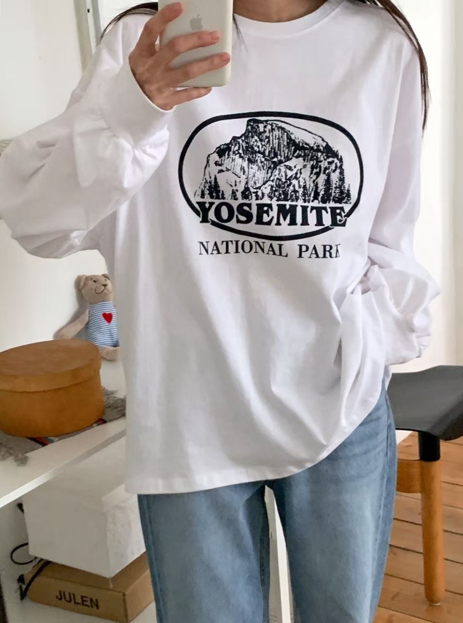 BLUSHER東大門直郵女裝新品26春夏時尚真品推薦職業長袖T恤BLUSHER長袖T恤圖色1