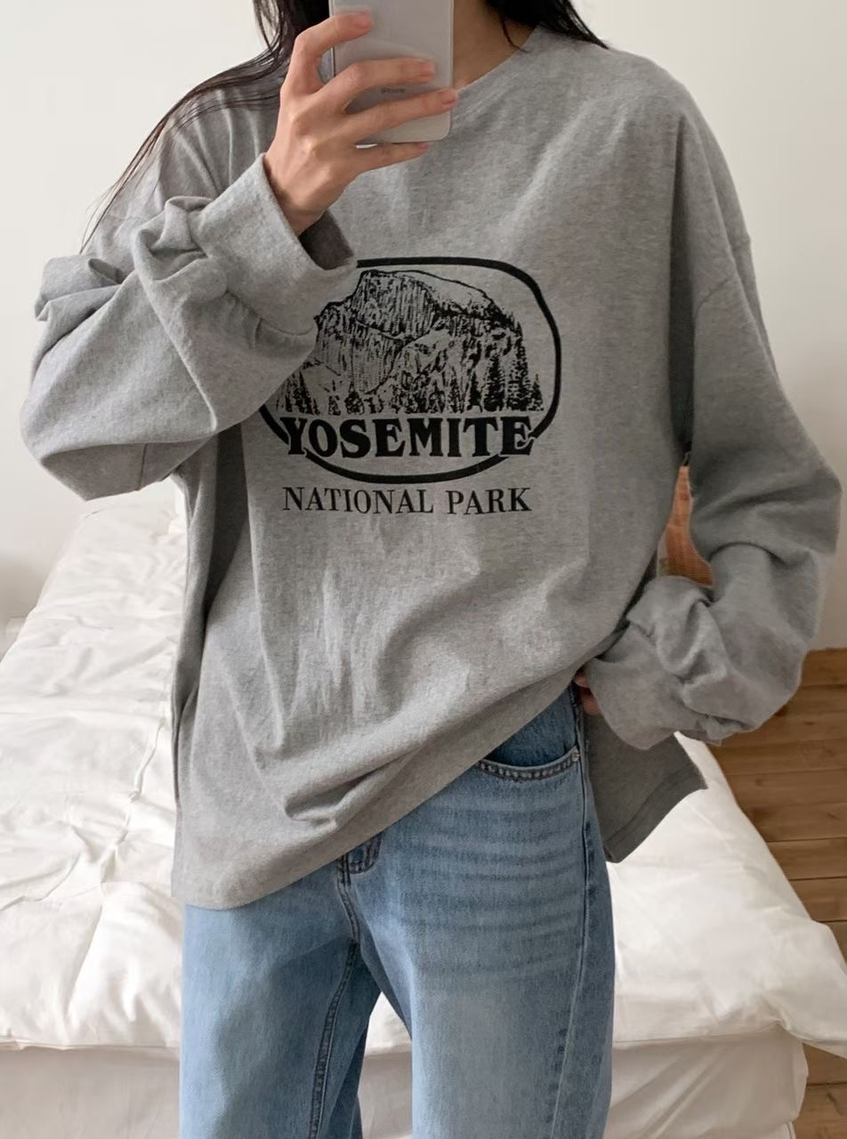 BLUSHER東大門直郵女裝新品26春夏時尚真品推薦職業長袖T恤BLUSHER長袖T恤圖色2