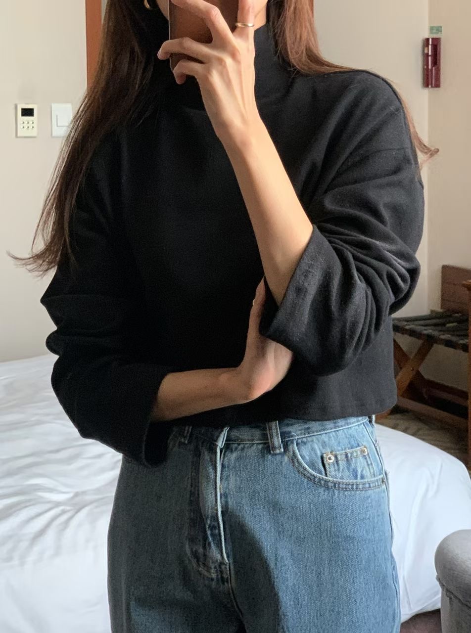 BLUSHER韓國直郵女士新品熱賣人氣休閑時尚職業26春夏長袖T恤BLUSHER長袖T恤