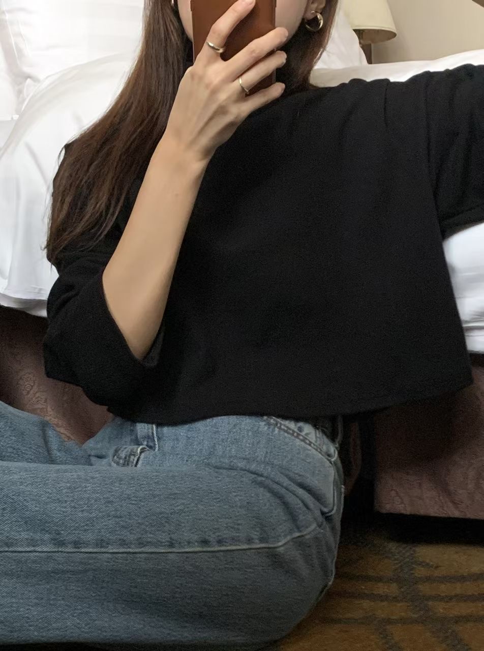 BLUSHER韓國直郵女士新品熱賣人氣休閑時尚職業26春夏長袖T恤BLUSHER長袖T恤圖色1