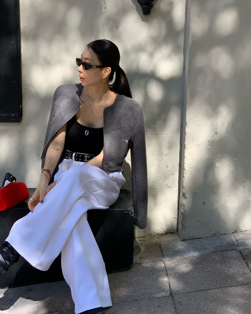 REVE CITE-L韓國代購女裝新品時尚休閑熱賣真品夾克粗花呢REVE CITE-L夾克