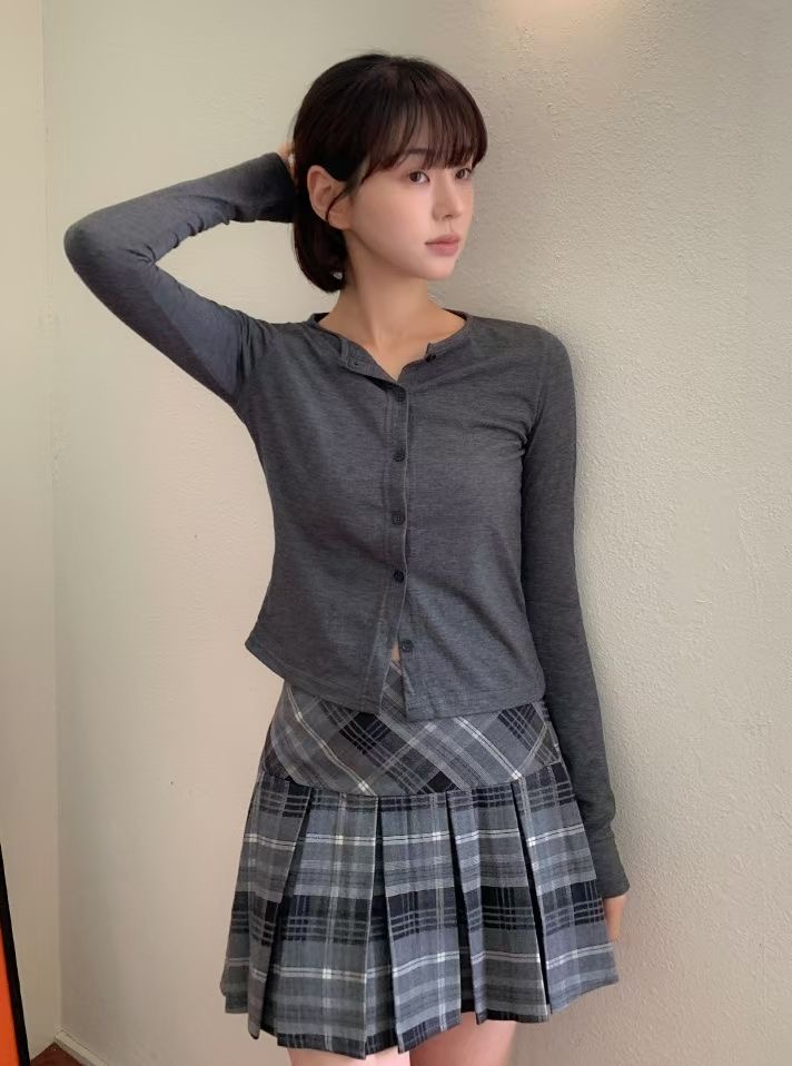 BLUSHER韓國代購女裝新款真品推薦26春夏職業長袖T恤兩件套BLUSHER長袖T恤